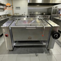 80L Kommerzieller Intelligenter Edelstahl-Kippkochtopf mit Automatischer Abschaltung, Hochleistungs-Gasdampfkochtopf 10000-20000W