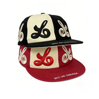 Casquette de baseball unisexe à visière plate, style streetwear vintage, noire et blanche, avec empiècements Tai Chi, personnalisation en usine