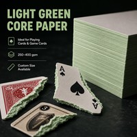 Rouleaux et feuilles de carton pour l'impression de jeux de cartes, papier cartonné vert, grammage 350/360/370/380g, fourniture d'usine