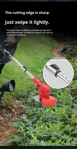 लिथियम कॉर्डलेस हैंडहेल्ड लॉन मोवर और खरपतवार ट्राइमर समायोज्य ऊंचाई के साथ समायोज्य ऊंचाई के साथ - Product Image 3