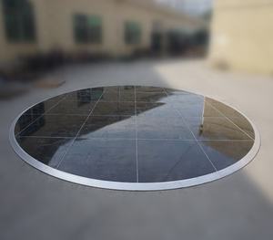 ฟลอร์เต้นรำไม้สีดำมันวาวทรงกลมขอบแบบพกพา - Product Image 2