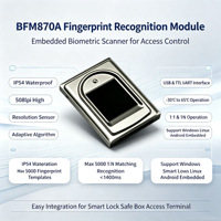 Módulo Biométrico Integrado de Huellas Dactilares BFM870A, Sensor Capacitivo UART, Capacidad para 5000 Huellas Dactilares, Almacenamiento en la Nube, Control de Acceso