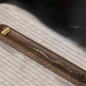 CHENLANG <b>3</b>-Hole Brass Incense Holder with Walnut Wood Burner Anti-Ash Flying Feature for Meditation Yoga Home Decor Aromatic Use - Product Image 5