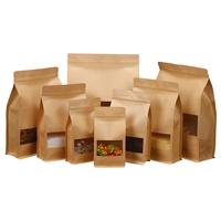 Biologisch afbreekbare Kraftpapier verpakkingen voor chocolade, gevriesdroogd fruit, kruiden en biscuits (50g, 500g, 12oz, 16oz, 50g, 300g, 1kg)