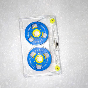 Bobina de aluminio impresa Silver Moon de 24 bits, con buje azul y amarillo, para cassette de bobina abierta, accesorio para producción de cinta virgen - Product Image 2