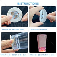 Autocollants lumineux LED pour bouteilles de taille personnalisée, sous-verres lumineux colorés pour bar, événement, sous-verres clignotants, décoration de fête conviviale