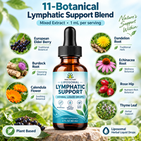 Gouttes de drainage lymphatique liposomales à marque privée 11-en-1 – Complément naturel à base de racine de bardane, échinacée et calendula – Dosage liquide oral