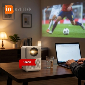 <span class=keywords><strong>Projecteur</strong></span> Android BYINTEK U4, meilleur rapport qualité-prix, taille compacte, prise en charge de la résolution native 1080P, WiFi, mini <span class=keywords><strong>projecteur</strong></span> portable pour cinéma maison, prix abordable - Product Image 1