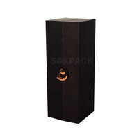 Caja de Regalo de Cartón Rígido Personalizada de Doble Apertura para una Sola Botella de Licor o Vino, con Estampado en Relieve Dorado, para Whisky o Vino Tinto Premium