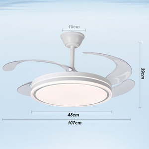 Ventilador de Techo LED Invisible con Luz y Control Remoto para Dormitorio o Comedor - Product Image 2