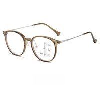 Lunettes de lecture progressives multifocales anti-lumière bleue pour presbytes, avec logo de la marque, pour ordinateur et lecture, pour personnes âgées