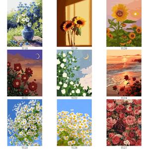 Nuevo Diseño 2026: <span class=keywords><strong>Pintura</strong></span> por Números de <span class=keywords><strong>Rosas</strong></span> con Textura de Sueños 40x50 sobre Lienzo para Jóvenes Adultos - Product Image 4