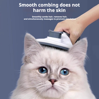 Brosse ergonomique pour enlever les poils d'animaux, poils doux, peigne de massage pour animaux, élimination des poils et des puces pour chats et chiens, intérieur et extérieur