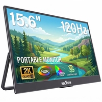 Pantalla Portátil para Juegos IPS de 15.6 Pulgadas, 2560X1440 HDR, con Ajuste de Inclinación, Luz Azul Baja, para Entretenimiento y Juegos