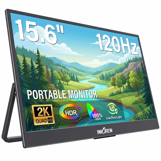 15.6 Inch Portable IPS Gaming Display 2560X1440 HDR With Tilt Adjustment Low Blue Light for Entertainment and Gaming Use
