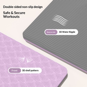 Tapis de <span class=keywords><strong>yoga</strong></span> pliable 20% moins cher, 185 cm, rectangulaire, grand, portable, pour extérieur, sport, fitness, épais, antidérapant, en TPE, 6 mm d'épaisseur, 1 kg - Product Image 4