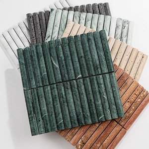 <span class=keywords><strong>Piastrelle</strong></span> a Mosaico in Marmo Travertino 3D con Scanalature Convesse per Rivestimento Cucina e Decorazione Pareti <span class=keywords><strong>Bagno</strong></span> - Product Image 1