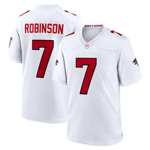 Maillots de football américain personnalisés 2026 Atlanta – Tenues brodées pour jeunes avec logos – Blanc - Product Image 4