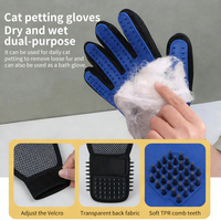 Kit de toilettage pour animaux de compagnie 8 pièces Brosse anti-peluches Coupe-ongles Ciseaux Peigne Bols pliables Brosse à dents Gant Chien Chat