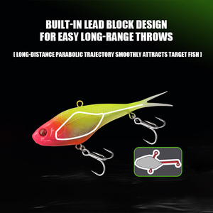 Señuelo de Pesca con Vibración Suave de 13.4cm/67g, Cola Bifurcada, Anzuelo Triple, Ojos Realistas, para Pesca en Agua Salada - Product Image 3