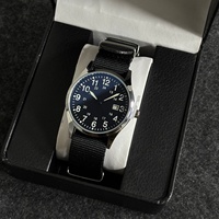 Montre à quartz sportive pour homme, en nylon, avec boîtier en alliage et bracelet en tissu, calendrier intégré, vente en gros