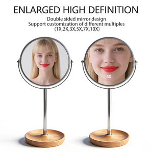 <span class=keywords><strong>Espejo</strong></span> Cosmético Giratorio de Escritorio de <span class=keywords><strong>360</strong></span> Grados, <span class=keywords><strong>Espejo</strong></span> de Maquillaje de Doble Cara con Aumento Personalizable de 1X/2X/3X, OEM ODM por Lotes - Product Image 5