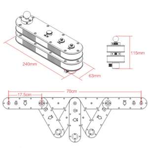 फिल्म शूटिंग और जिब वीडियो कैमरा के लिए पेशेवर ऑटो पैनिंग रैखिक गति 4x स्लाइडर एक्सटेंशन क्रेन - Product Image 5