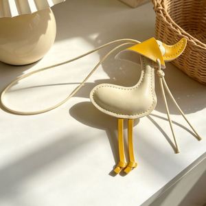 HR Wholesale PU Leather Travel Duck <b>Charm</b> Keychain Cute Animal Key Ring Women Blue <b>Bag</b> <b>Charm</b> Pendent for Gifts - Product Image 3