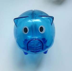 กล่องออมสินพลาสติกใสรูปหมู สีตามสั่ง ได้รับการรับรองมาตรฐาน EN71 - Product Image 2