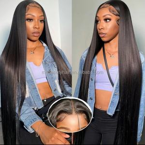 Perruques sans colle en cheveux humains, cheveux indiens bruts, perruque en dentelle complète HD, cheveux humains, cuticules alignées, perruques vierges pour femmes noires - Product Image 3