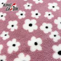 Velours Shu imprimé double face anti-boulochage, toucher pelucheux, prix de gros usine Kingcason, pour couvertures, pyjamas, textiles de maison pour enfants