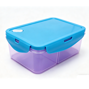 Boîte à <span class=keywords><strong>lunch</strong></span> en plastique transparente à 2 compartiments, sans BPA, étanche, pour enfants, portable, très vendue - Product Image 6
