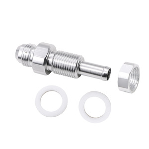 Hoso Racing 6An Bulkhead To 5/16 Hose Barb Fuel <b>Pump</b> <b>Adapter</b> Aluminum Alloy Silver - Product Image 2