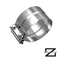Collier de serrage d'échappement haute performance en acier inoxydable 304, manchon à joint superposé 3.0-5.0, personnalisable OEM, étanche haute pression