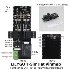 En stock – Carte d'extension de développement originale LILYGO T-SimHat H559 CAN RS485 pour relais et capteurs, compatible avec les séries T-SIM7000/A7670/A7608 - Product Image 3
