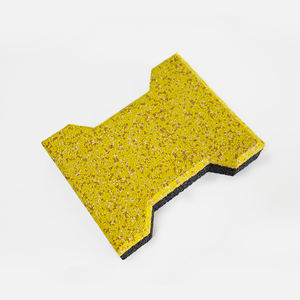 Briques de sol en caoutchouc de sécurité à haute densité Carrelage de sol de terrain de jeu en caoutchouc Absorption des chocs épaisse Carreaux de brique en caoutchouc faciles à installer - Product Image 3