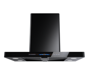 <span class=keywords><strong>Cappa</strong></span> aspirante a montaggio a T |   Vetro Temperato Nero |   Controllo Touch |   Illuminazione a 4 LED |   Ventilatore da Cucina ad Alta Aspirazione - Product Image 1