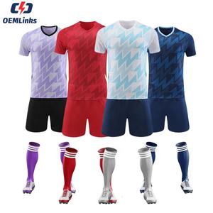 High Wholesale Unisex Kids Custom Fußball trikots High Polyester Mesh Sublimation Hot Selling OEM Training Fußball trikots - Product Image 1