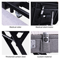 Lit médical électrique allemand 5 fonctions réglable en hauteur pour soins à domicile, lit de soins infirmiers moderne en bois pour personnes âgées, conception personnalisée OEM CE