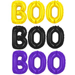 Halloween 16 pulgadas BOO Carta Foil Globos Set Startles Hotel Fiesta Decoración Feliz Halloween BOO Globo Juguetes - Product Image 2