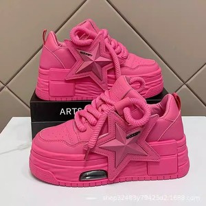 Tendencia de Moda Otoño 2025: Zapatillas Deportivas para Mujer - Diseño Cómodo de Cinco Estrellas, <span class=keywords><strong>Plataforma</strong></span> Gruesa, Ligeras, con Cordones Delanteros, Clásicas - Product Image 3