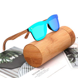 2025 Gafas de sol polarizadas de diseñador con logotipo personalizado para hombre Marco de madera de bambú de alta calidad en negro dorado o <span class=keywords><strong>verde</strong></span> - Product Image 1