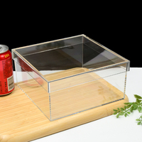 Grandes boîtes de rangement carrées en plastique transparent de qualité alimentaire, boîtes de présentation, vente en gros pour fabricants, impression et personnalisation sur mesure