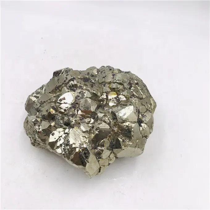 Pyrite naturelle grappe fournisseur en gros pierre de pyrite rugueuse spécimen minéral pour dec