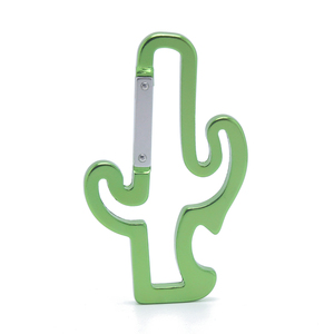 Cactus Carabiner Opener Gifts Keyring Bag Hook Carabiner Ring Bottle Holder Aluminum Promotion Keychain Carabiner Bottle Opener