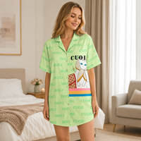 Robe de nuit d'été basique unie et économique pour femme
