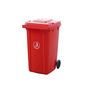 240L Plastic Waste Container With Wheel Standing Garbage Bin Wheelie Dustbin
