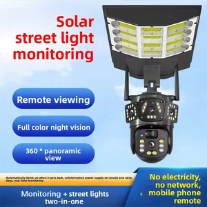 Lampione LED <span class=keywords><strong>Solare</strong></span> con Telecamera CCTV Panoramica a 360° 1080P, Visione Notturna, Controllo Remoto Tramite Smartphone, Senza Fili per Giardino - Product Image 2
