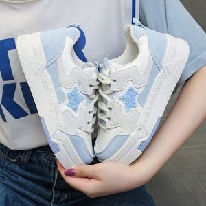 Zapatillas informales con estampado de estrellas para mujer, zapatos con cordones y suela suave, calzado diario cómodo y a la moda para estudiantes, talla pequeña - Product Image 3