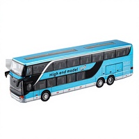 CHEZHI 1/30 Bus à deux étages avec son et lumière, portes ouvrables, modèle de voiture en métal moulé sous pression, jouet pour enfants et adultes, collection